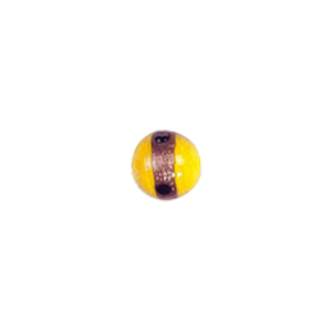 Goldstone band with dots Lampworkerd Pastel Glass Beads 4839