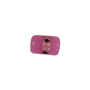 Goldstone band with dots Lampworkerd Pastel Glass Beads 4859