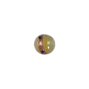 Goldstone band with dots Lampworkerd Pastel Glass Beads 4864