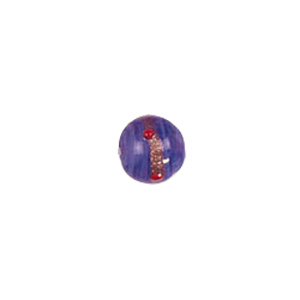 Goldstone band with dots Lampworkerd Pastel Glass Beads 4867