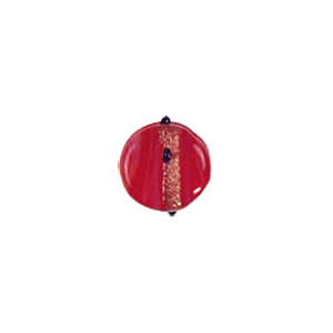 Goldstone band with dots Lampworkerd Pastel Glass Beads 4883