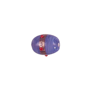 Goldstone band with dots Lampworkerd Pastel Glass Beads 4896