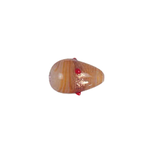 Goldstone band with dots Lampworkerd Pastel Glass Beads 4900