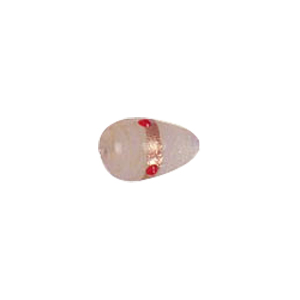 Goldstone band with dots Lampworkerd Pastel Glass Beads 4906