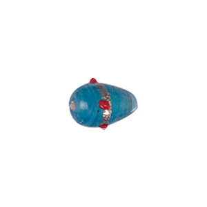Goldstone band with dots Lampworkerd Pastel Glass Beads 4907