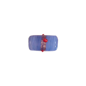 Goldstone band with dots Lampworkerd Pastel Glass Beads 4913