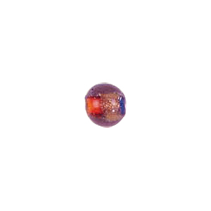 Color lined 2 tone w or Gold Band and Millefiori Lampworked Glass Beads 4920
