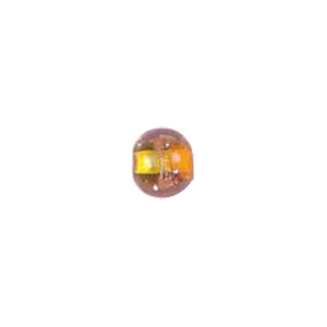 Color lined 2 tone w or Gold Band and Millefiori Lampworked Glass Beads 4921