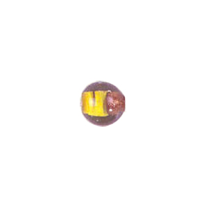Color lined 2 tone w or Gold Band and Millefiori Lampworked Glass Beads 4928