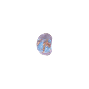 Color lined triangle Glass Beads w or lampworked designs 4973