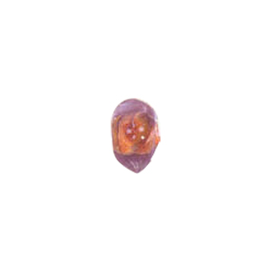 Color lined triangle Glass Beads w or lampworked designs 4977