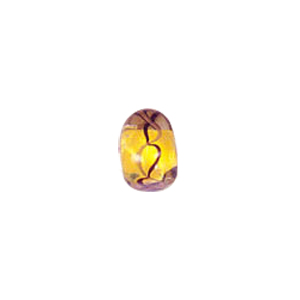 Color lined triangle Glass Beads w or lampworked designs 4983