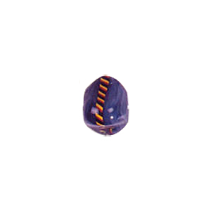 Color lined triangle Glass Beads w or twisted band designs 4996