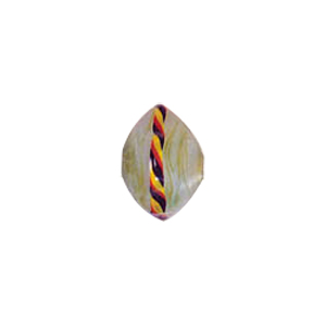 Color lined triangle Glass Beads w or twisted band designs 4997