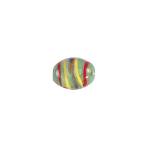 Stringer Striped Pastel Lampwork Glass Beads in 3 color tones 5014