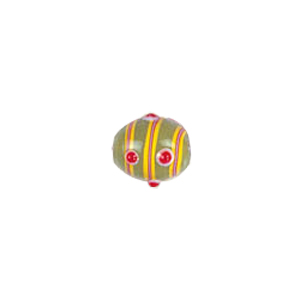 Multi stringer Lampwork Glass Beads w or  bumpy dots 5028