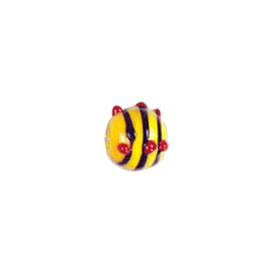 Stringer Striped Pastel Lampwork Glass Beads w or  bumpy dots 5043
