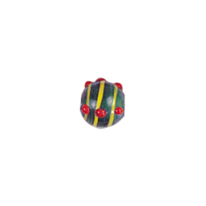 Stringer Striped Pastel Lampwork Glass Beads w or  bumpy dots 5048
