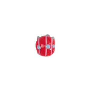 Stringer Striped Pastel Lampwork Glass Beads w or  bumpy dots 5050