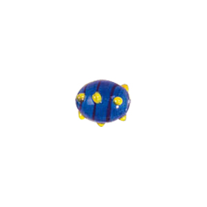 Stringer Striped Pastel Lampwork Glass Beads w or  bumpy dots 5053