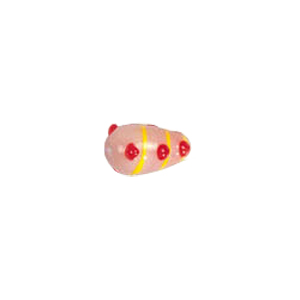Stringer Striped Pastel Lampwork Glass Beads w or  bumpy dots 5066