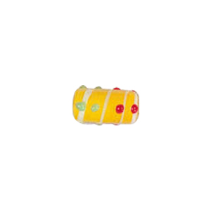 Stringer Striped Pastel Lampwork Glass Beads w or  bumpy dots 5071