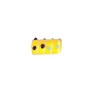 Stringer Striped Pastel Lampwork Glass Beads w or  bumpy dots 5076