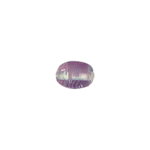 Feather design Oval shaped Lampworked Glass Beads 5184