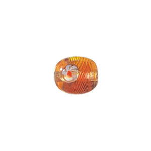 Feather design Oval shaped Lampworked Glass Beads 5195
