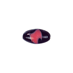 Feather design Oval shaped Lampworked Glass Beads 5221