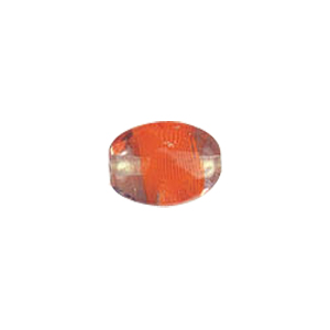 Feather design Pebble shaped Lampworked Glass Beads 5233