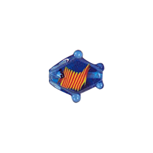 Feather design Fish shaped Lampworked Glass Beads 5237