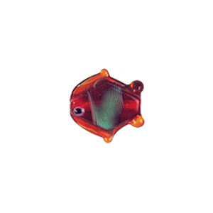 Feather design Fish shaped Lampworked Glass Beads 5240