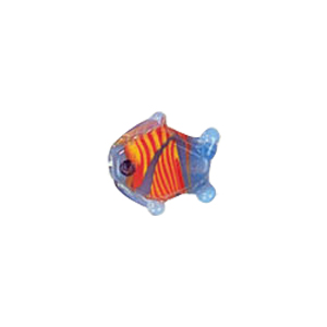 Feather design Fish shaped Lampworked Glass Beads 5245