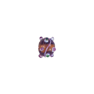 Swirly stringer w or Bumpy Round Lampworked Glass Beads 5254