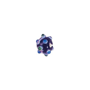 Swirly stringer w or Bumpy Round Lampworked Glass Beads 5259