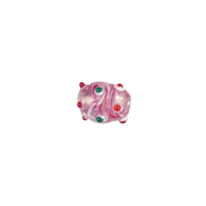 Swirly stringer w or Bumpy Oval Lampworked Glass Beads 5273