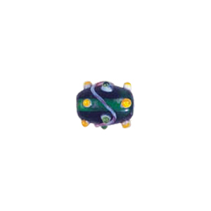 Swirly stringer w or Bumpy Oval Lampworked Glass Beads 5276