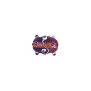 Swirly stringer w or Bumpy Oval Lampworked Glass Beads 5284