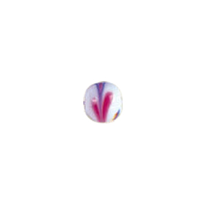 Fancy Lampworked w or colorful Stringer White Glass Beads 5331