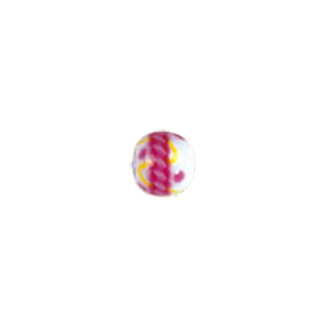 Fancy Lampworked w or colorful Stringer White Glass Beads 5332
