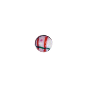 Fancy Lampworked w or colorful Stringer White Glass Beads 5352