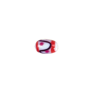 Fancy Lampworked w or colorful Stringer White Glass Beads 5368