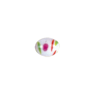 Fancy Lampworked w or colorful Stringer White Glass Beads 5371