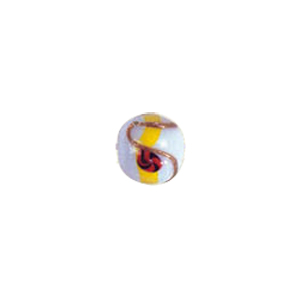 Fancy Lampworked w or colorful Stringer White Glass Beads 5396