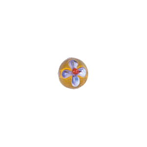 Raised 3D Flower Lampworked Glass Beads 5500