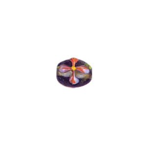 Raised 3D Flower Lampworked Glass Beads 5507