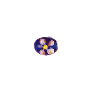 Raised 3D Flower Lampworked Glass Beads 5508