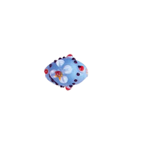 Raised 3D Flower Lampworked Glass Beads 5514