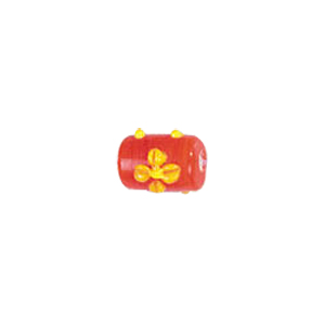 Raised 3D Flower Lampworked Glass Beads 5521